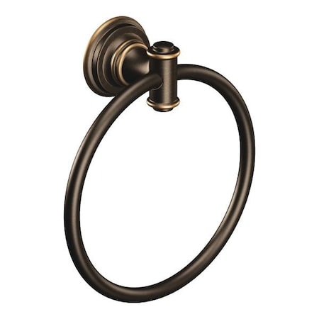 Moen Ellsworth Series Towel Ring, 6 In Dia Ring, 22 Lb, Aluminum/Zinc, Mediterranean Bronze